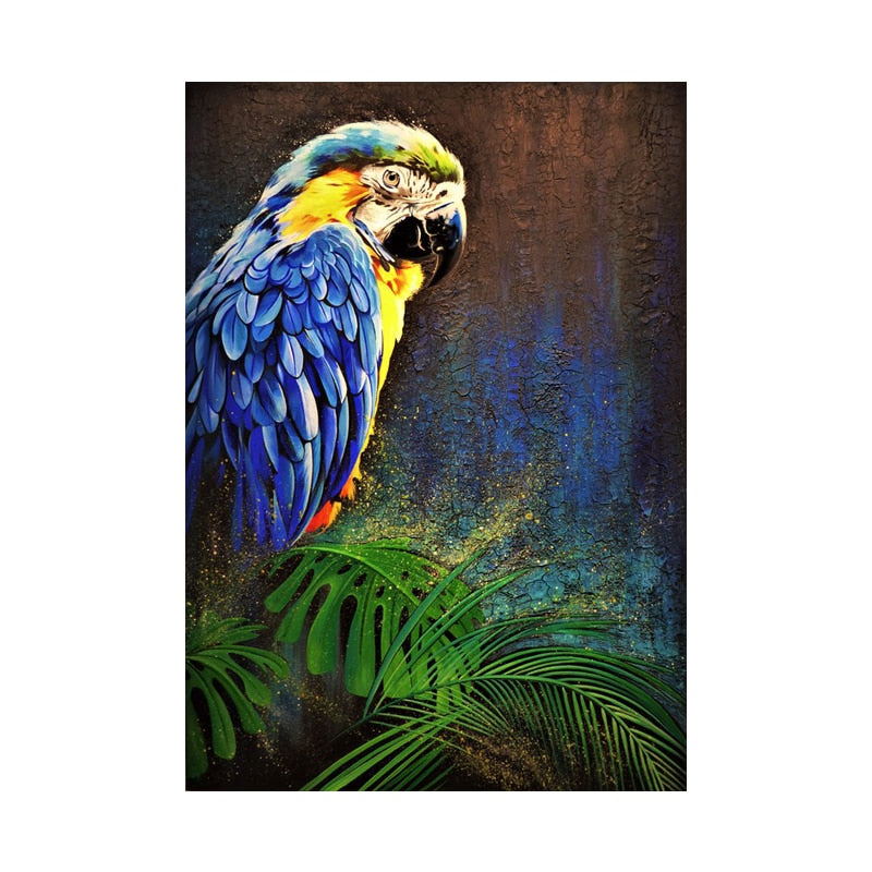 Affiche Jungle Couple Perroquet Déco-exotique.fr