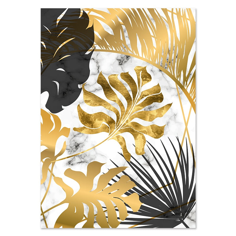 Affiche Plante Tropicale Dorée Déco-exotique.fr