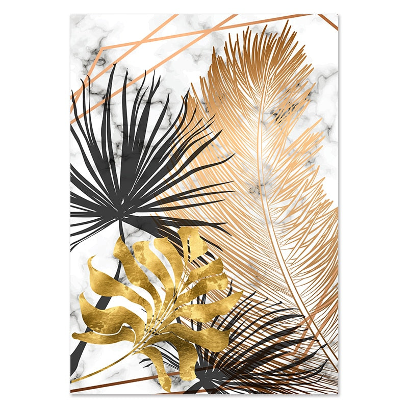 Affiche Plante Tropicale Dorée Déco-exotique.fr