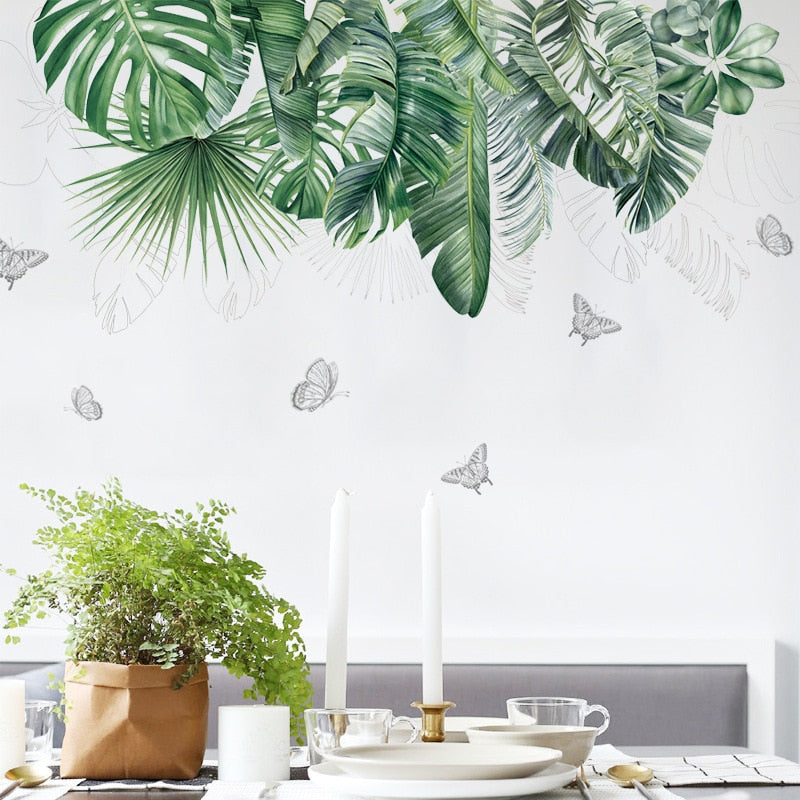 Stickers Trompe l'oeil Fenêtre sur jardin Déco-exotique.fr