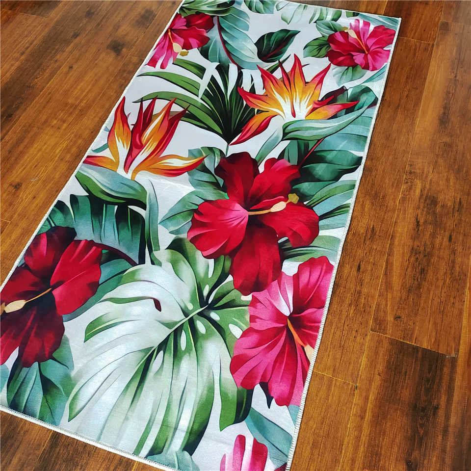 Tapis Jungle Hibiscus Déco-exotique.fr