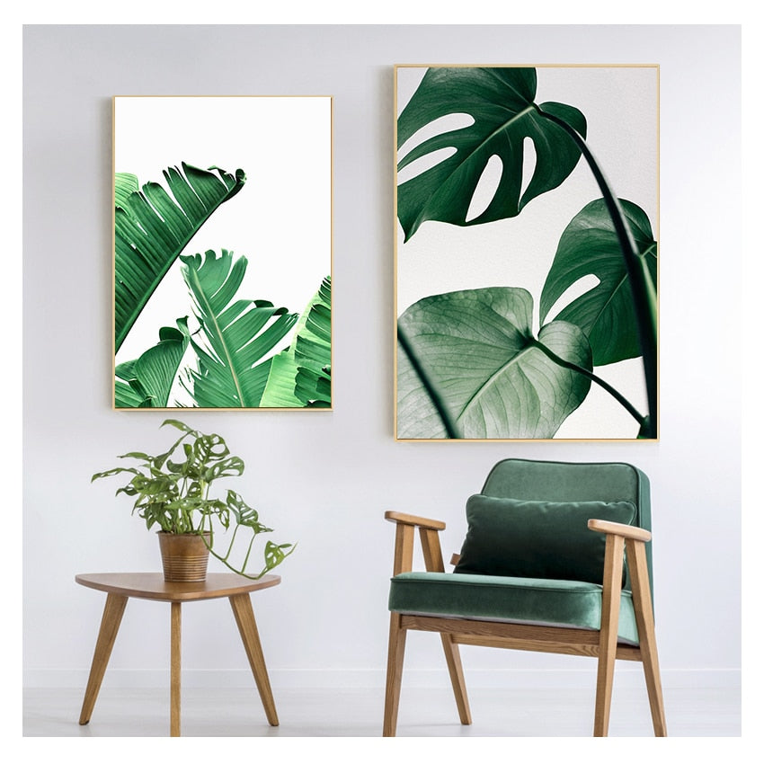 Affiche Feuille Verte Déco-exotique.fr