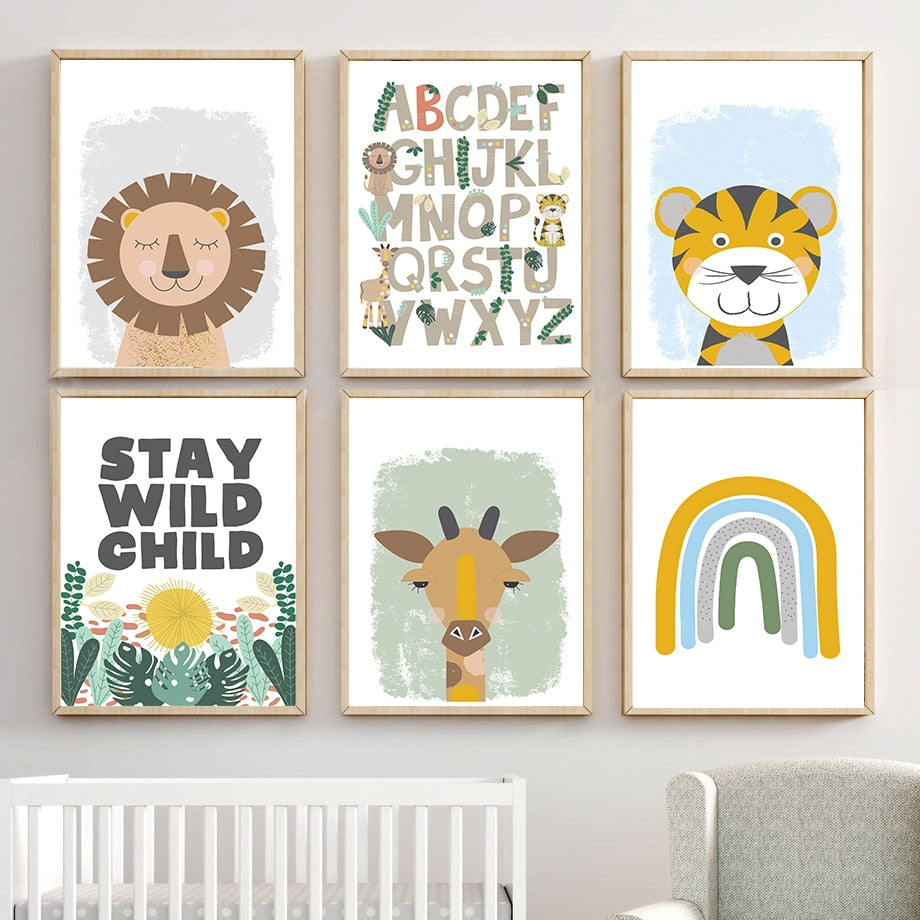 Affiche Jungle Bébé "Stay wild child" Déco-exotique.fr