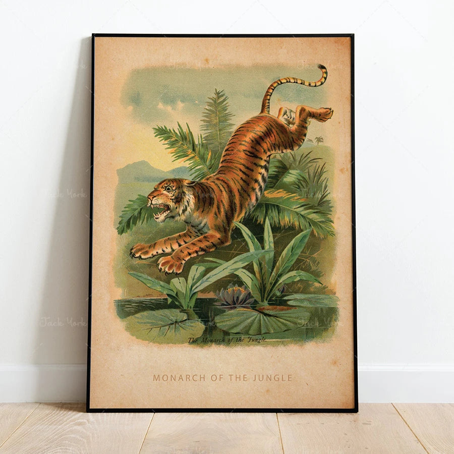 Poster Jungle Vintage Rétro Déco-exotique.fr