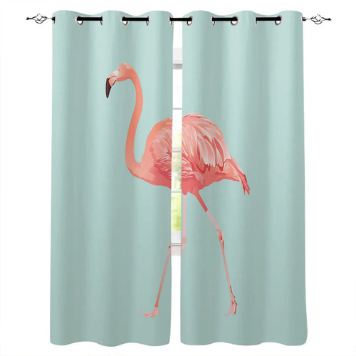 Rideau Tropical Flamant Majestueux Déco-exotique.fr