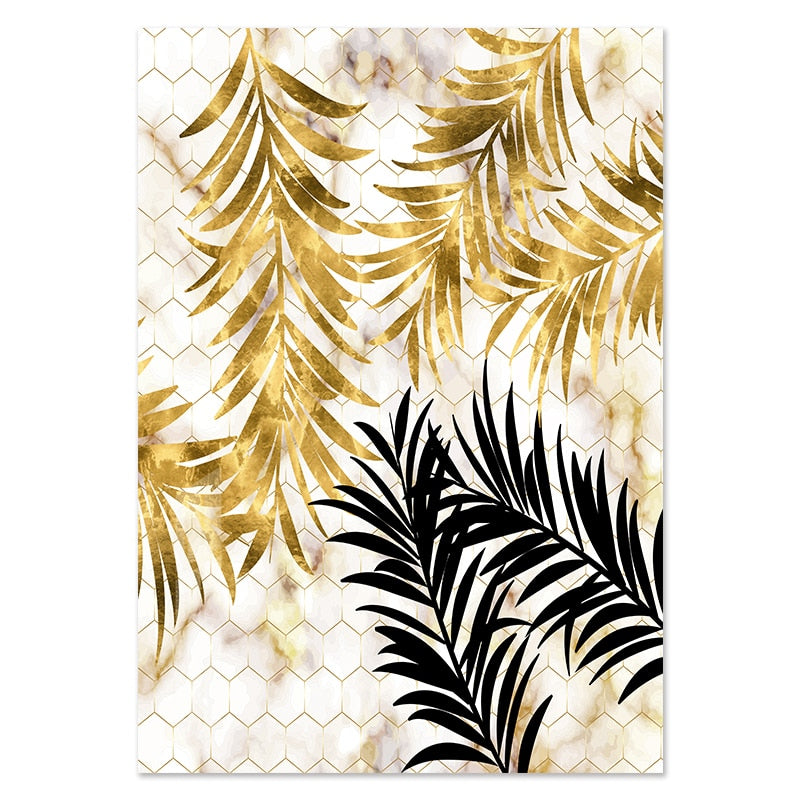 Affiche Plante Tropicale Dorée Déco-exotique.fr