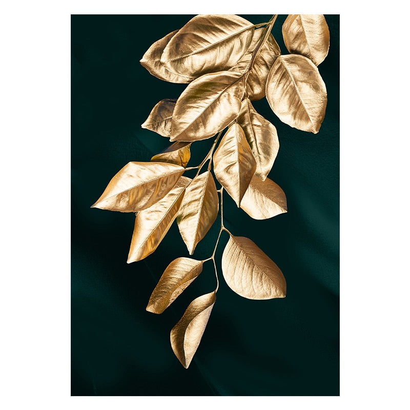 Affiche Feuille Dorée Déco-exotique.fr