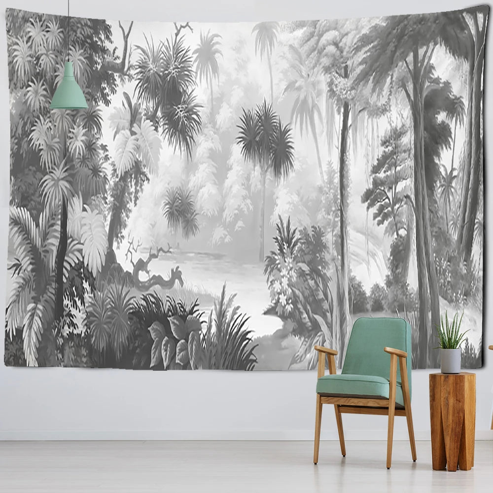 Tenture murale Noir et Blanc Déco-exotique.fr