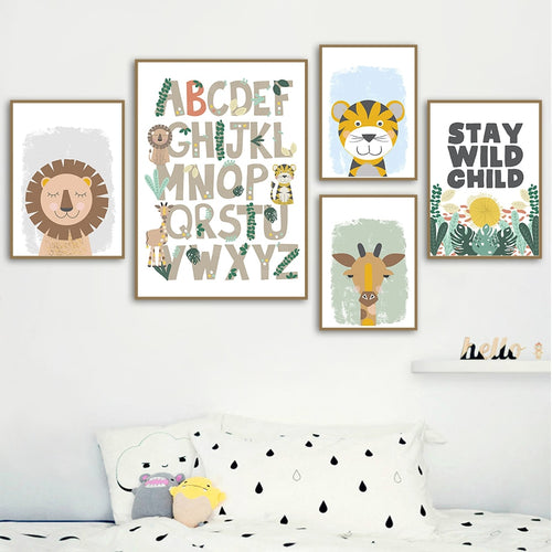 Affiche Jungle Bébé "Stay wild child" Déco-exotique.fr