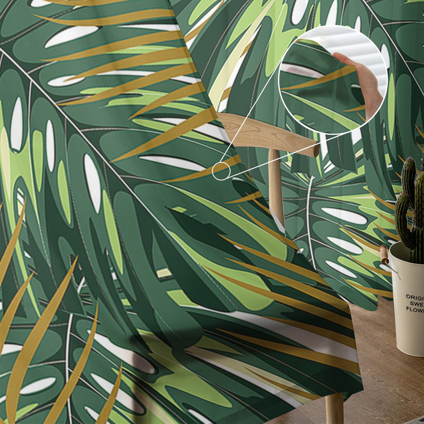 Voilage Jungle Plante Tropicale Déco-exotique.fr