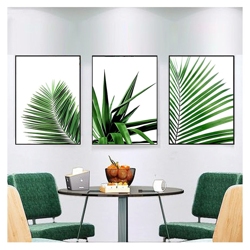 Affiche Feuille Verte Déco-exotique.fr