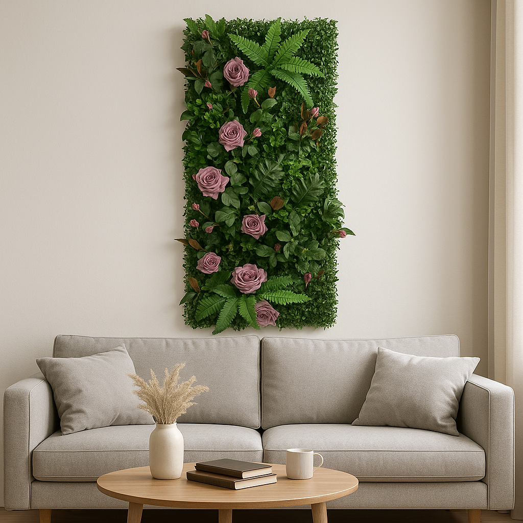 Mur Végétal Artificiel Rose- Déco Exotique