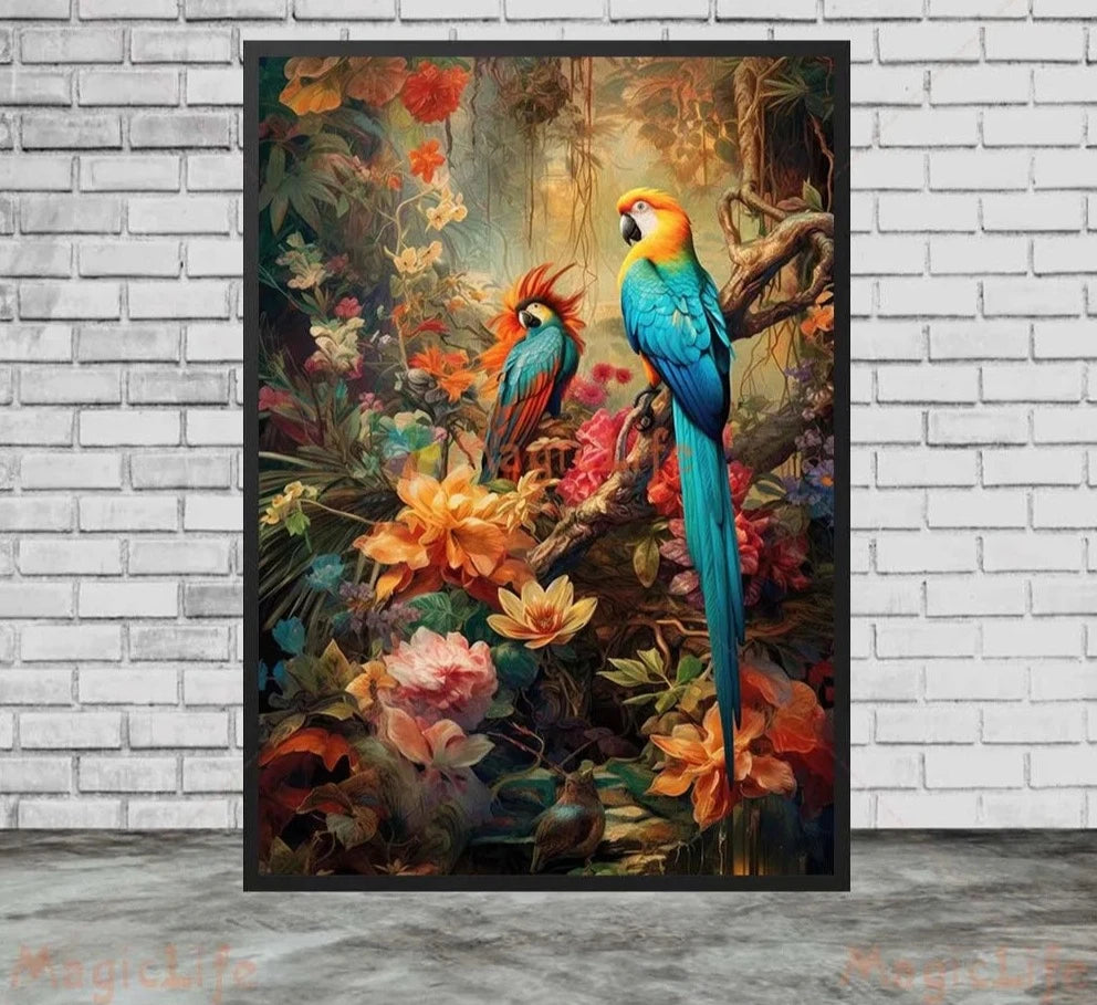 Poster Jungle Oiseaux Déco-exotique.fr