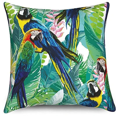 Coussin Tropical Ara Déco-exotique.fr