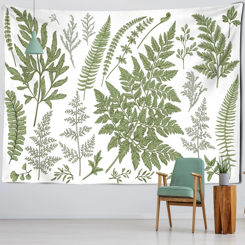 Tenture Murale Feuille Fougère- Déco Exotique