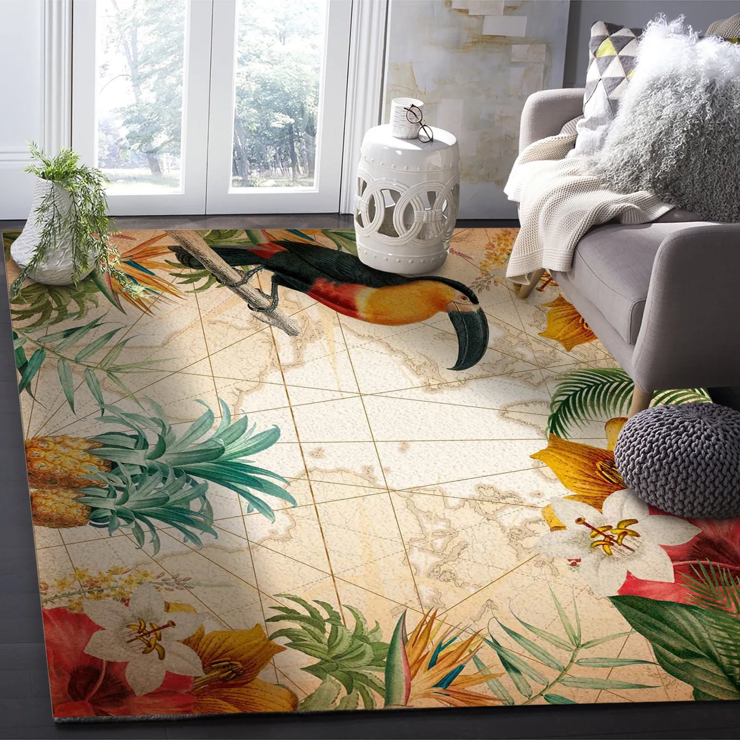 Tapis Exotique Toucan Déco-exotique.fr
