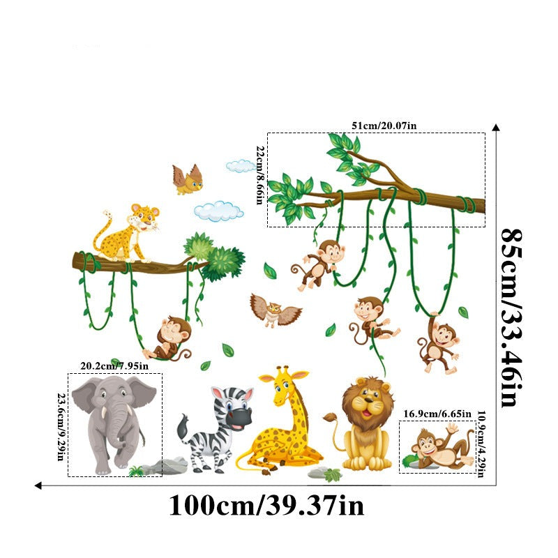 Stickers Animaux Jungle Bébé Déco-exotique.fr