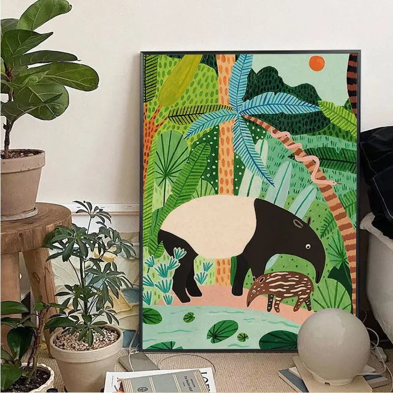 Poster Jungle Exotique Animaux Déco-exotique.fr