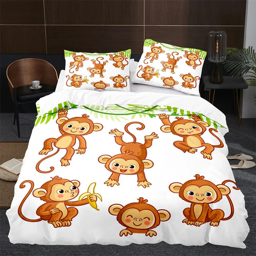 Housse de couette Jungle Singe Enfant Déco-exotique.fr
