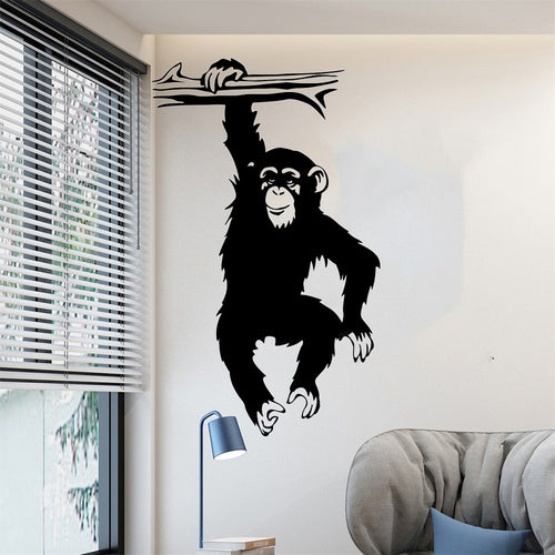 Stickers Singe Noir et Blanc Déco-exotique.fr