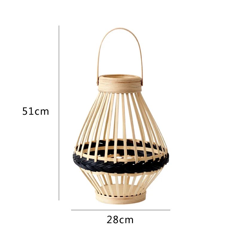 Lampe Bambou Noir Déco-exotique.fr