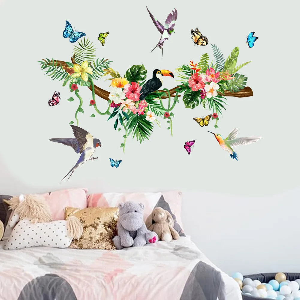 Stickers Tropical Oiseaux- Déco Exotique