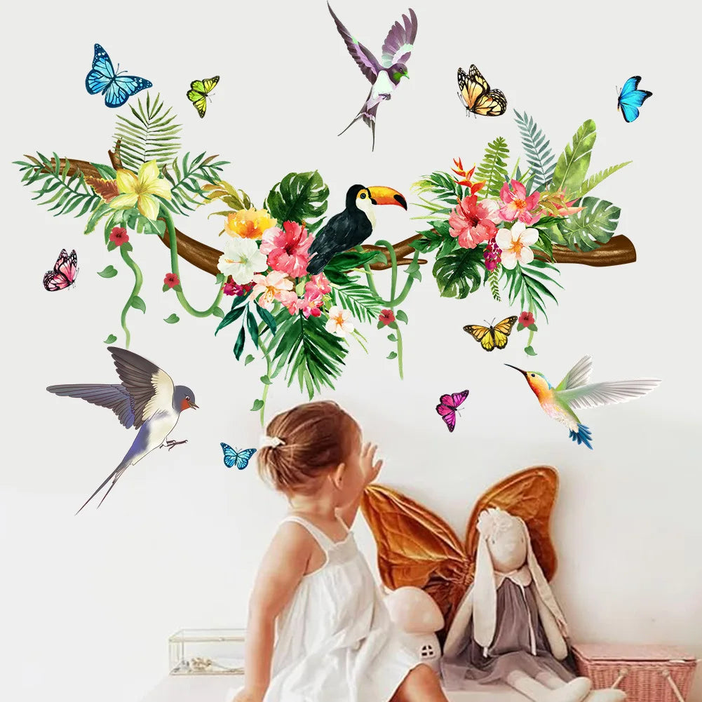 Stickers Tropical Oiseaux- Déco Exotique