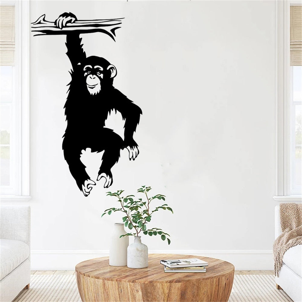 Stickers Singe Noir et Blanc Déco-exotique.fr