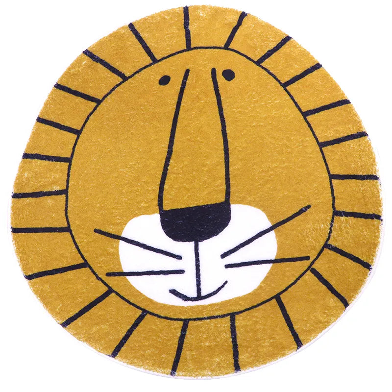 Tapis Rond Lion Déco-exotique.fr