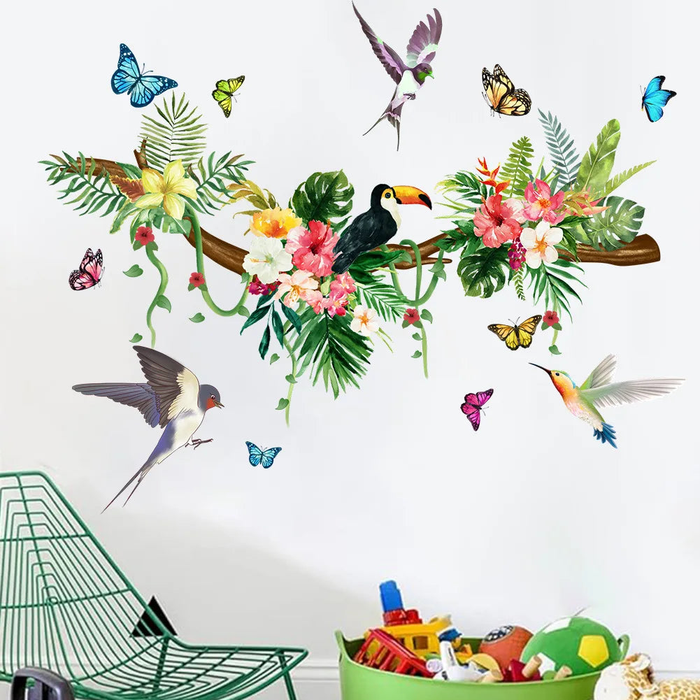 Stickers Tropical Oiseaux- Déco Exotique