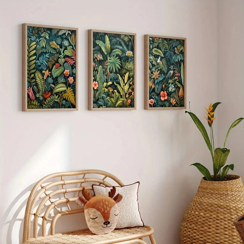 Affiche Fleurs Vintage-Déco Exotique