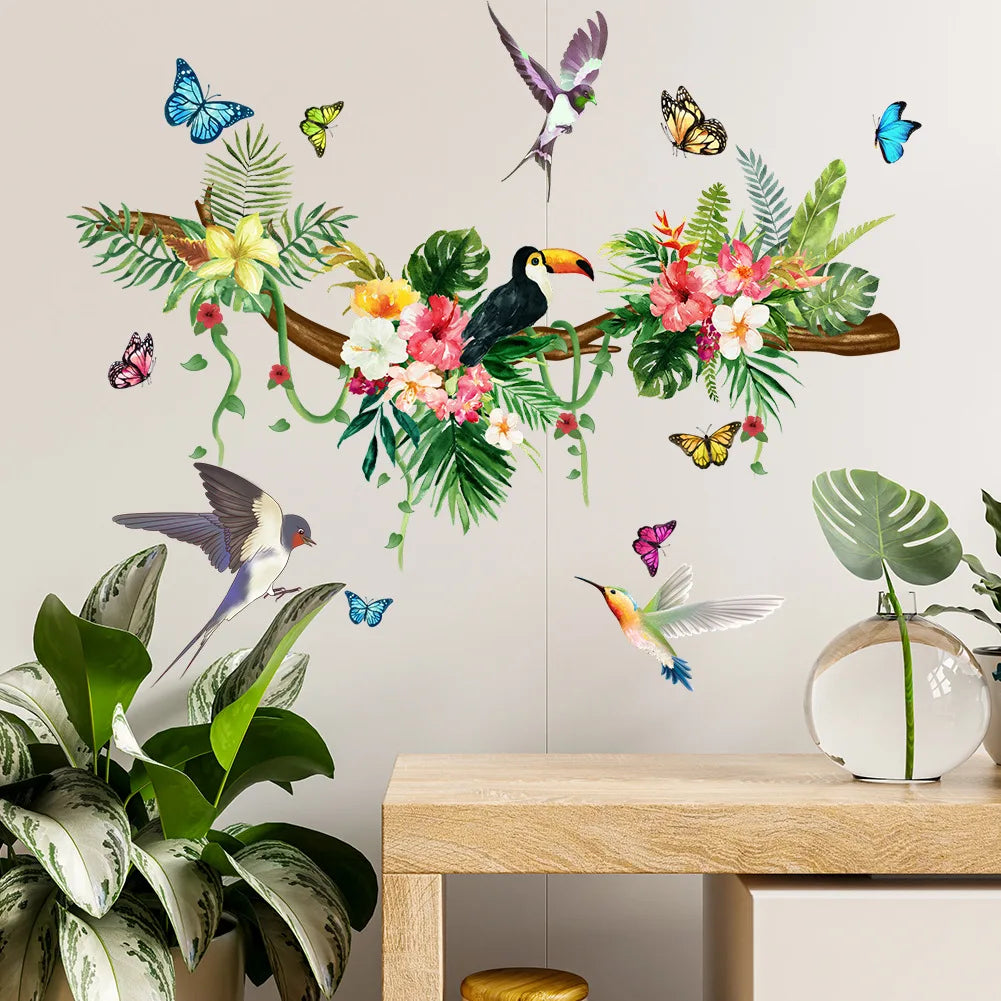 Stickers Tropical Oiseaux- Déco Exotique
