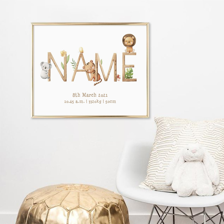 Affiche Naissance Jungle Déco-exotique.fr