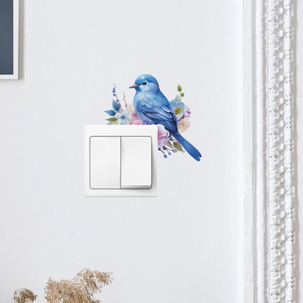 Stickers Prise Oiseaux Bleu Déco-exotique.fr