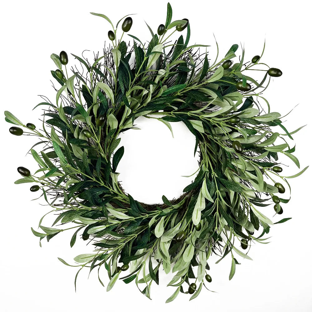 Couronne Feuille Olivier- Déco Exotique
