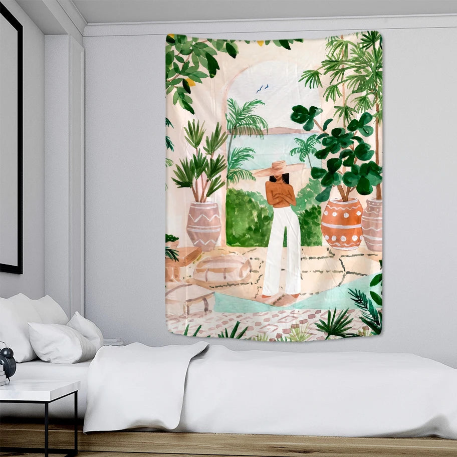 Tenture murale Femme Paysage Déco-exotique.fr