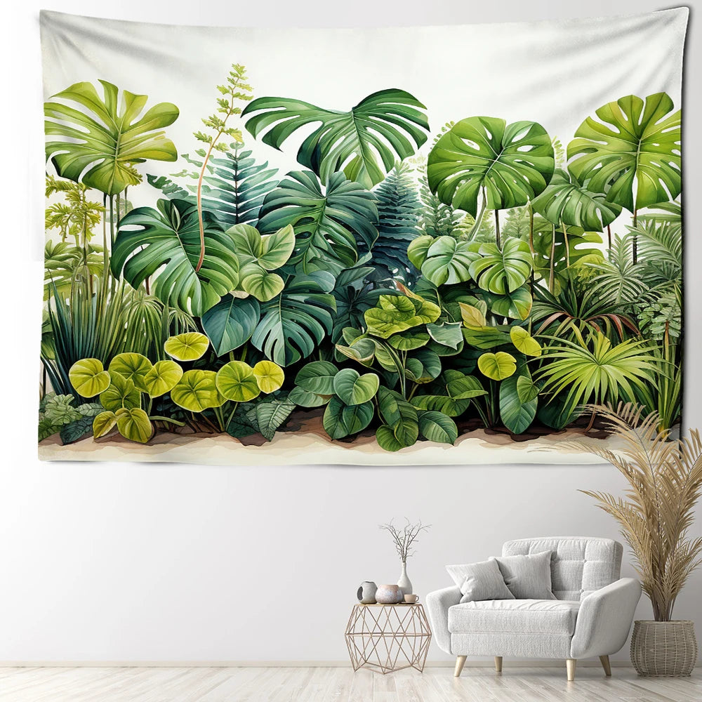 Tenture Feuillage Tropical- Déco Exotique