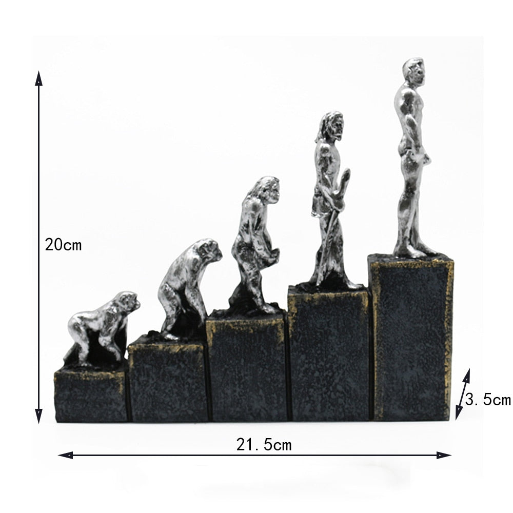 Statue évolution Humaine Déco-exotique.fr