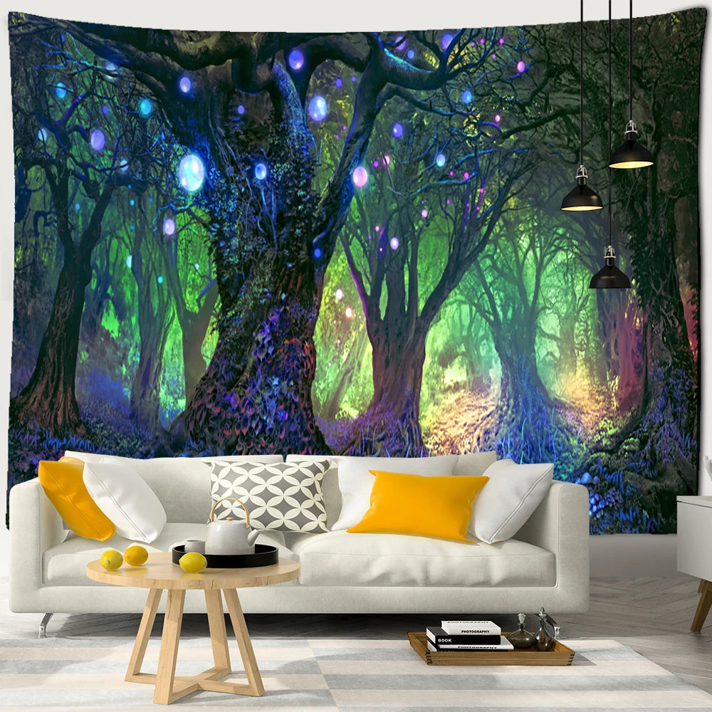 Tenture murale Forêt Féérique Déco-exotique.fr