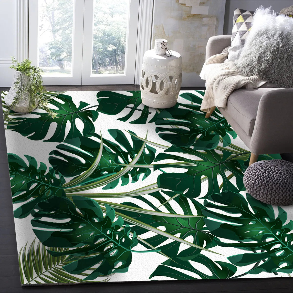 Tapis Jungle Feuille Monstera Déco-exotique.fr