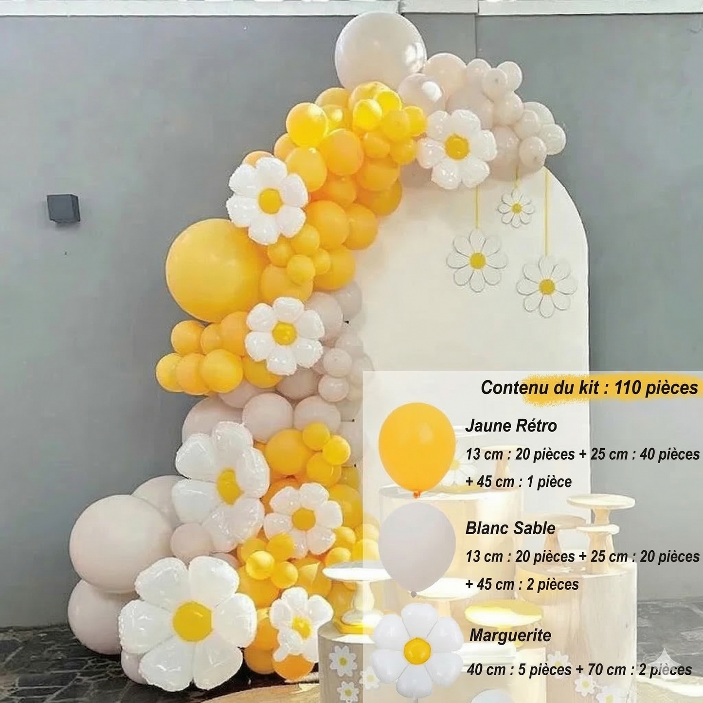 Ballon Marguerite-Déco Exotique