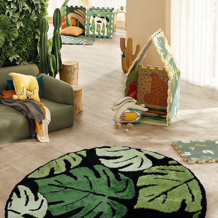 Tapis Jungle Rond Déco-exotique.fr