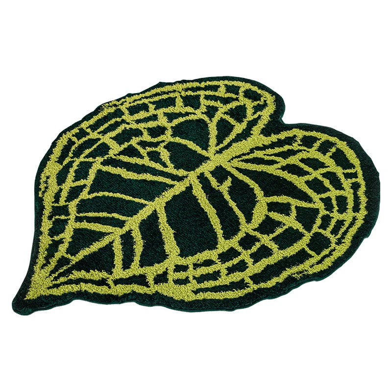 Tapis Jungle Feuille Rond Déco-exotique.fr