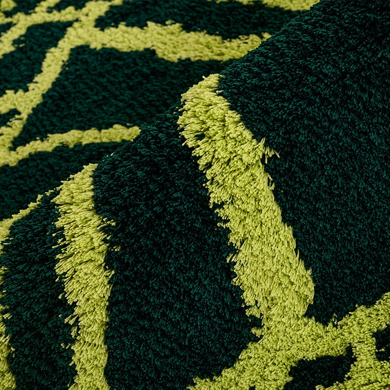 Tapis Jungle Feuille Rond Déco-exotique.fr