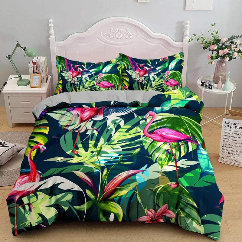 Housse de couette Feuillage tropical Déco-exotique.fr