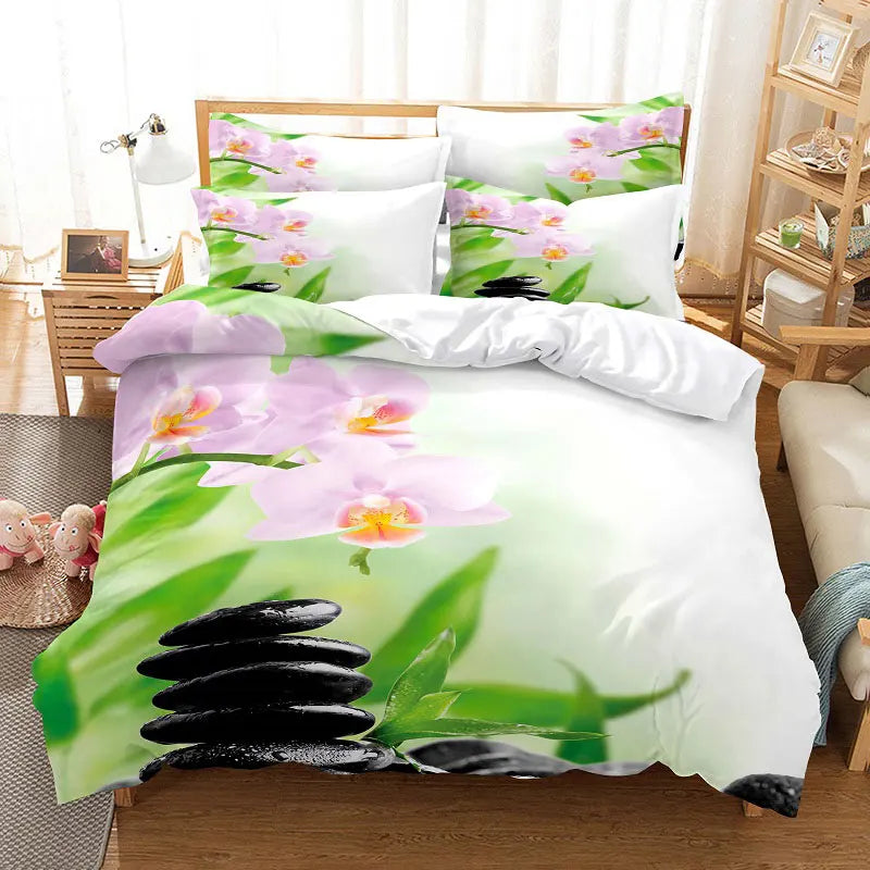 Housse de couette Tropical Orchidée Déco-exotique.fr