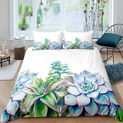 Housse de couette Tropical Succulente- Déco Exotique