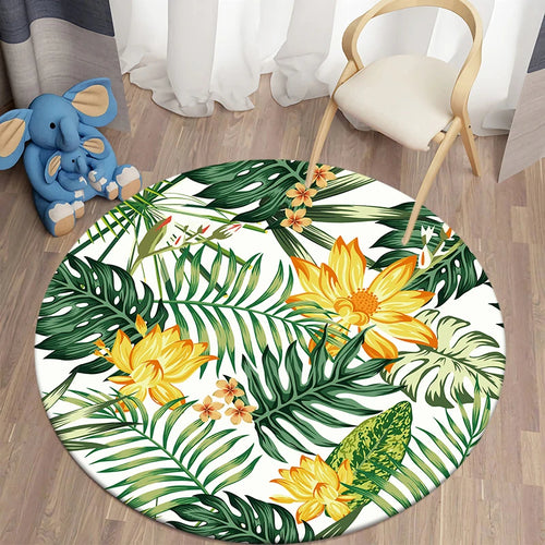 Tapis Tropical Rond- Déco Exotique