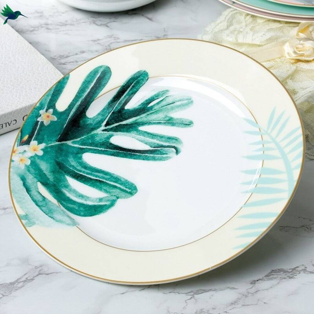 Assiette Décor Tropical Déco-exotique.fr