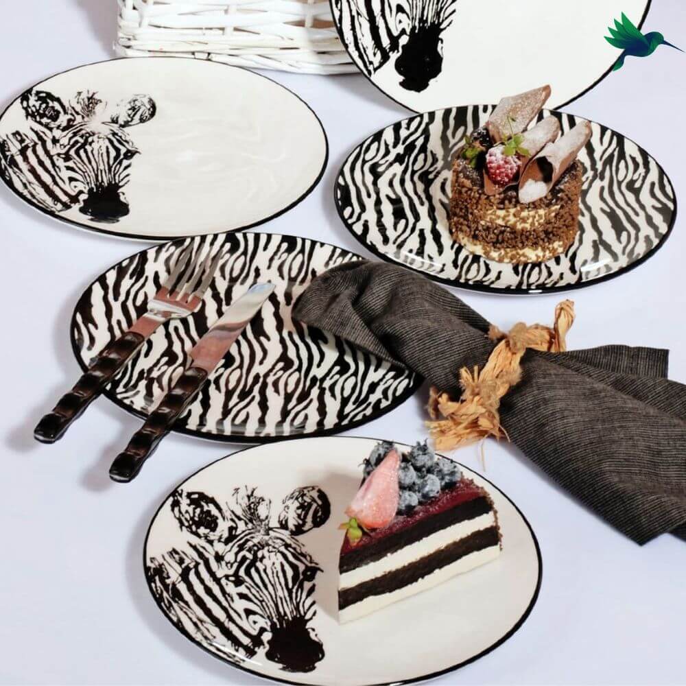Assiette Zèbre Déco-exotique.fr